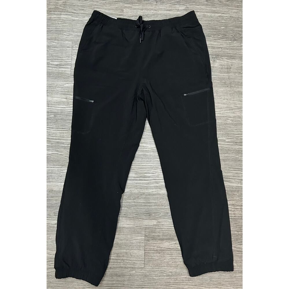 NWT Eddie Bauer Black Utility Cargo Pants Fleece Lined Flannel Cuffed Women 14 - Picture 8 of 8